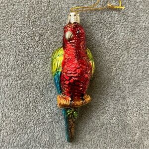 Beautiful Colors Glass Parrot Ornament